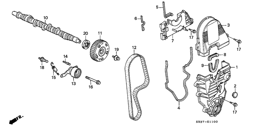 Camshaft/timing belt