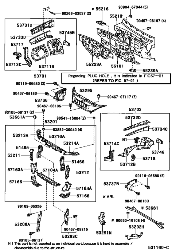 Front Fender Apron & Dash Panel