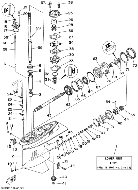 Lower casing drive