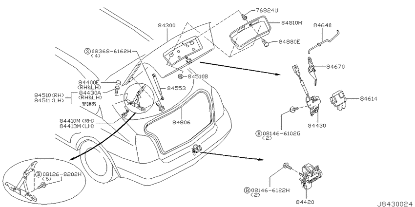 Trunk lid & fitting