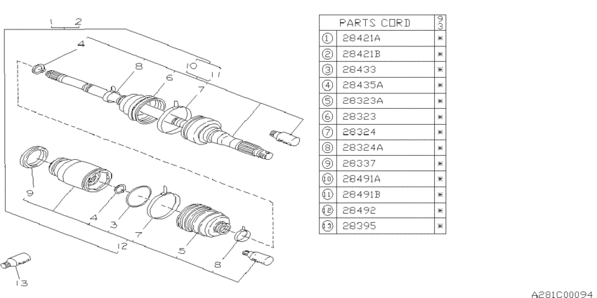 Rear axle