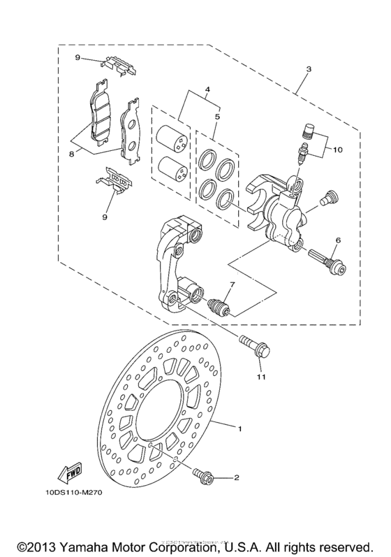 Front brake caliper