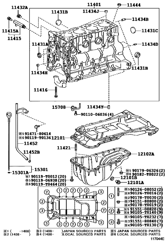 Cylinder Block for 2011 - 2015 Toyota INNOVA/ KIJANG/ REVO/ UNSER/ ZACE ...