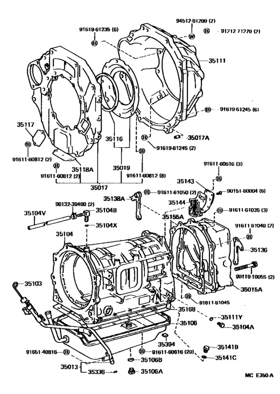 Transmission Case & Oil Pan (Atm)