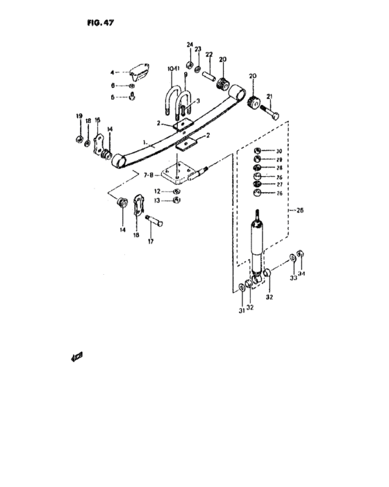 Suspension parabolique avant