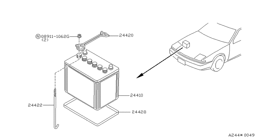 Battery & battery mounting