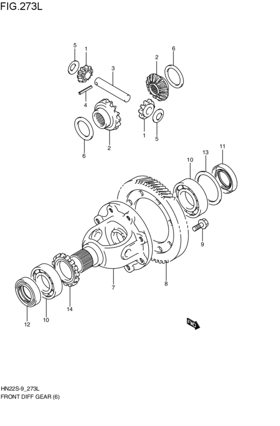 フロントデファレンシャルギヤ