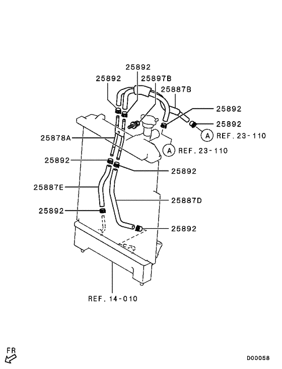 A/t oil cooler & tube