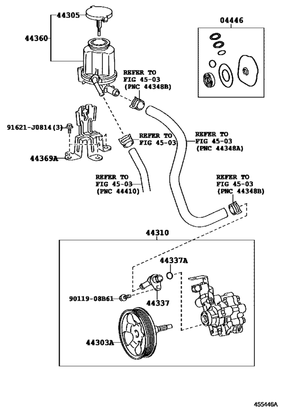 Vane Pump & Reservoir (Power Steering)