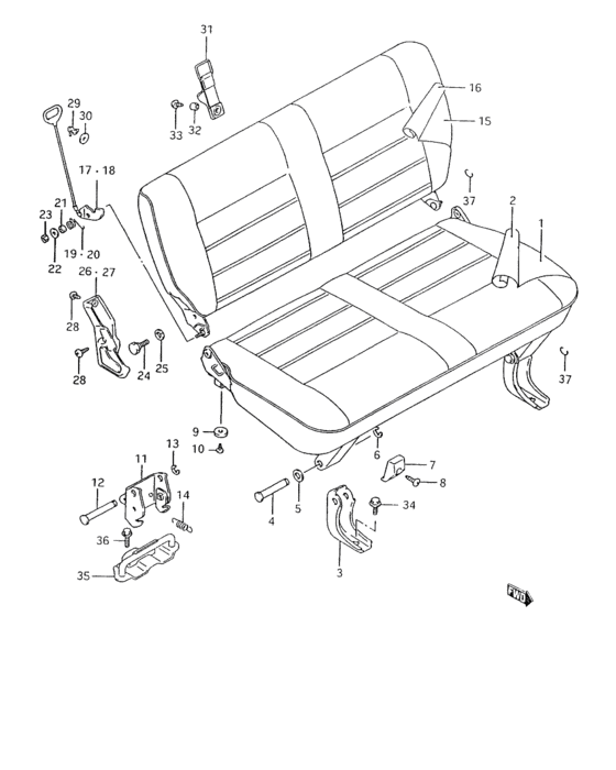 Rear seat