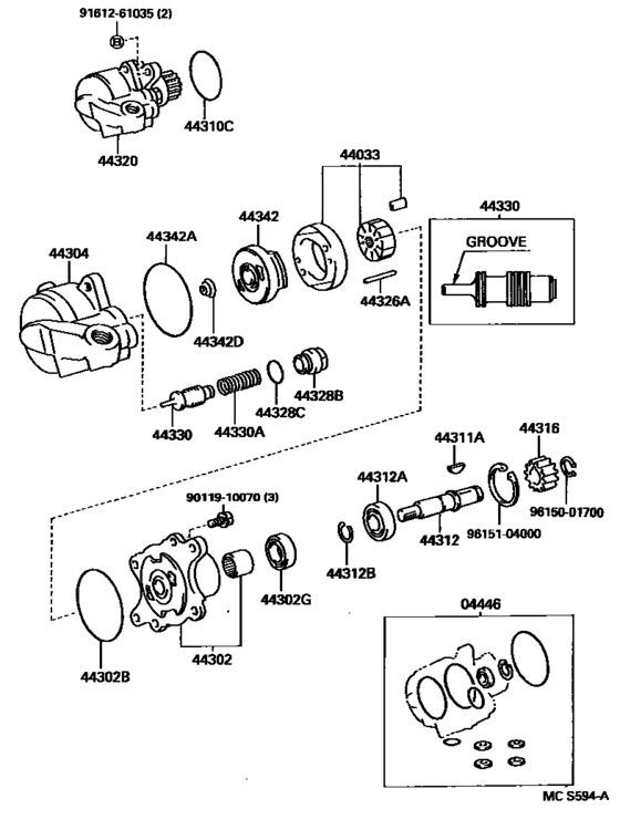 Vane Pump & Reservoir (Power Steering)