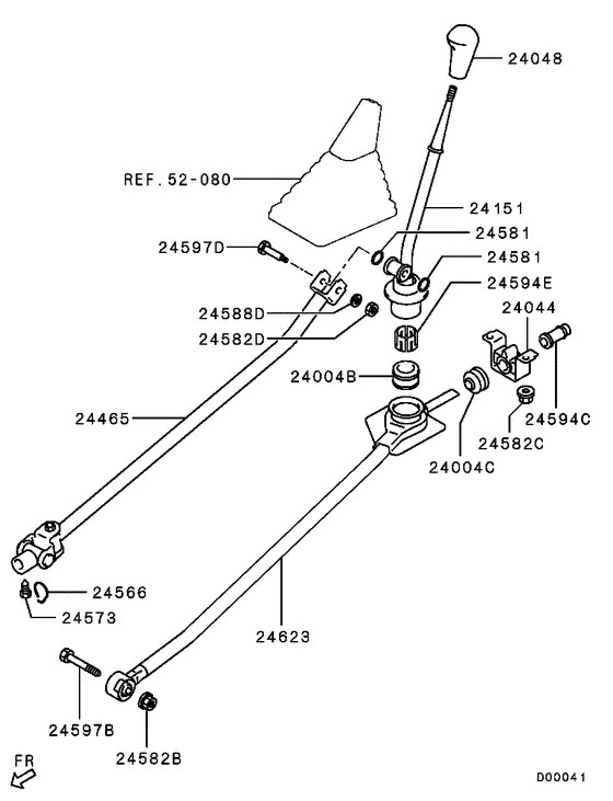 M/t floor shift linkage
