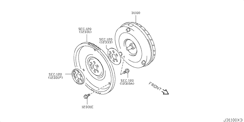 Torque converter,housing & case