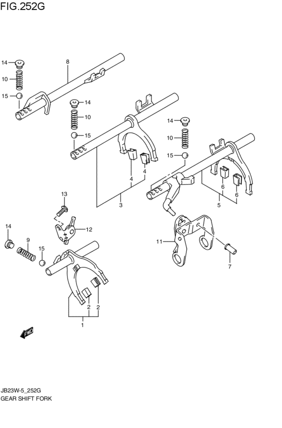 mt - gearlever fork