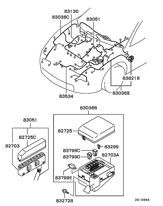 Wiring & attaching parts