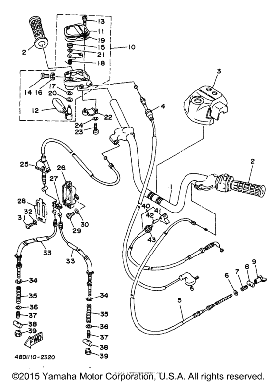 Steering handle & cable