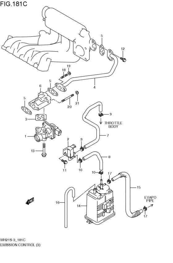 emission control for 2004 2011 Suzuki WAGON R/PLUS/SOLIO/WIDE MH21S