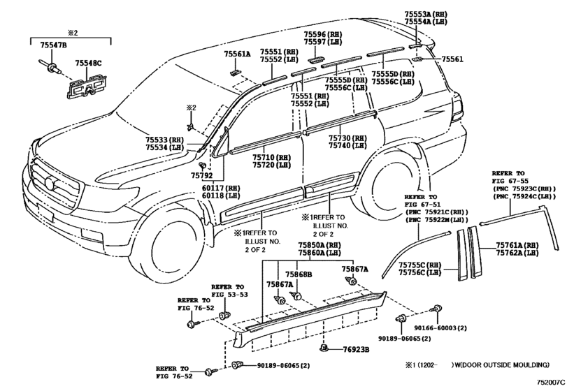 Moulding for 2007 - 2012 Toyota LAND CRUISER UZJ200 | General sales ...