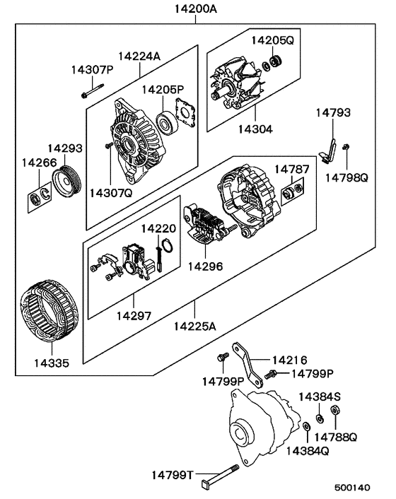 Alternator & vacuum pump