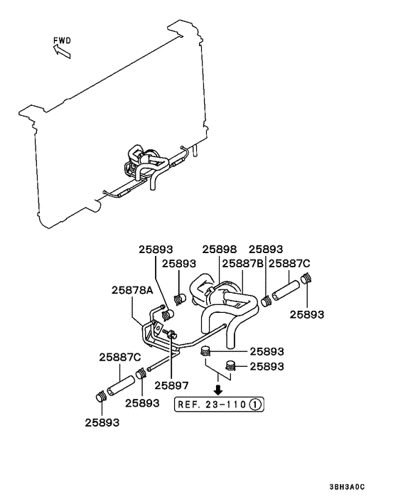 A/t oil cooler & tube