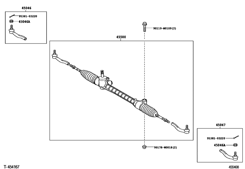 Front Steering Gear & Link