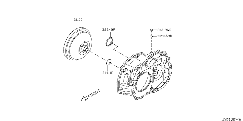 Torque converter,housing & case