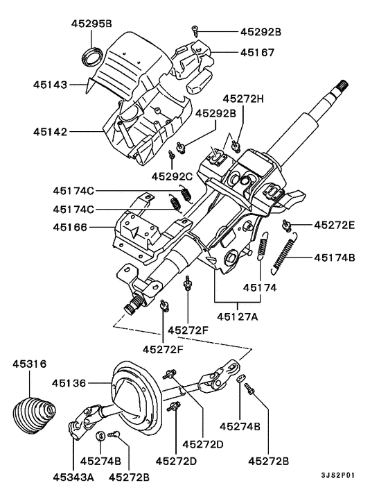 Steering column & cover