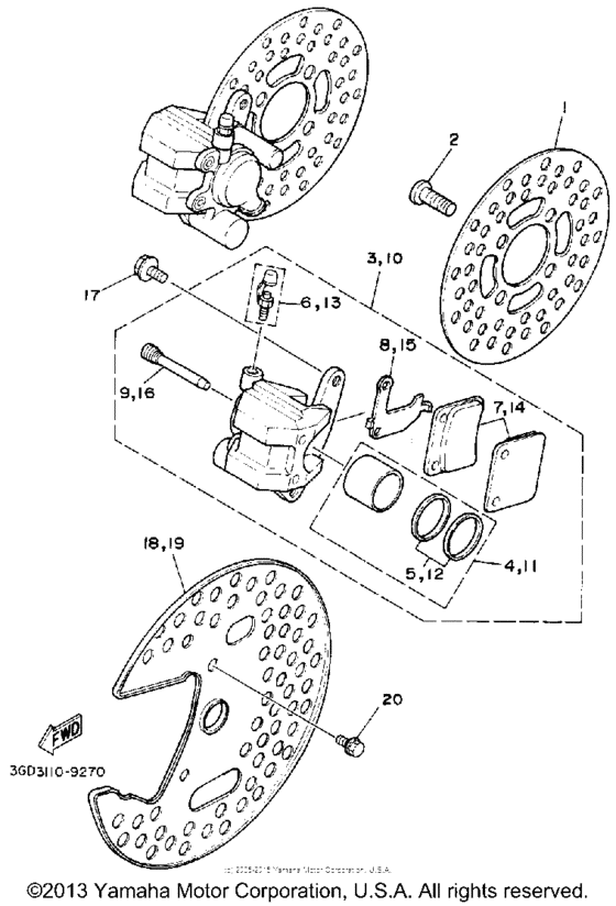 Front brake caliper