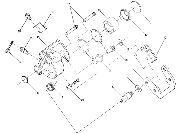 Front brake caliper assembly