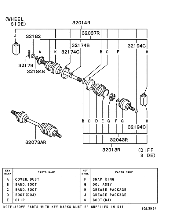 Front axle drive shaft