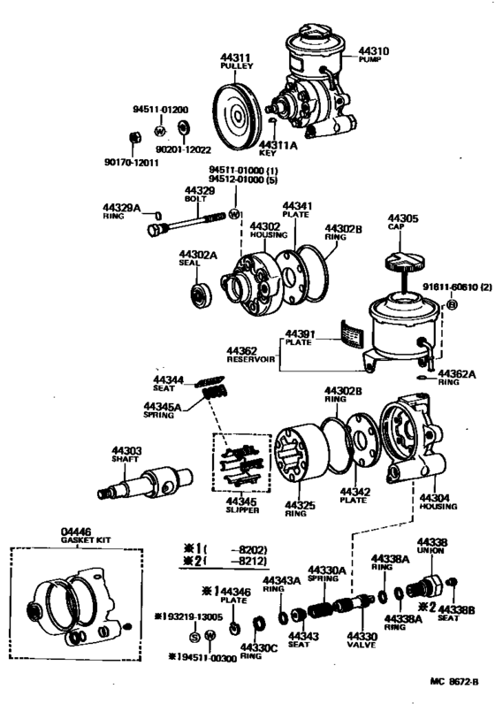 Vane Pump & Reservoir (Power Steering)