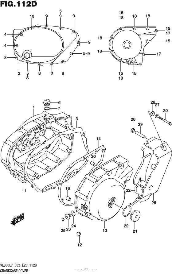Crankcase Cover (Vl800Tl7 E03)