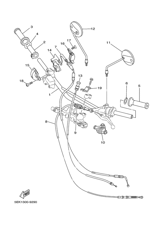 Steering handle & cable