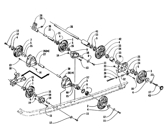 Rear suspension axle assembly