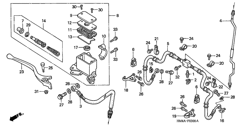 Fr. brake master cylinder