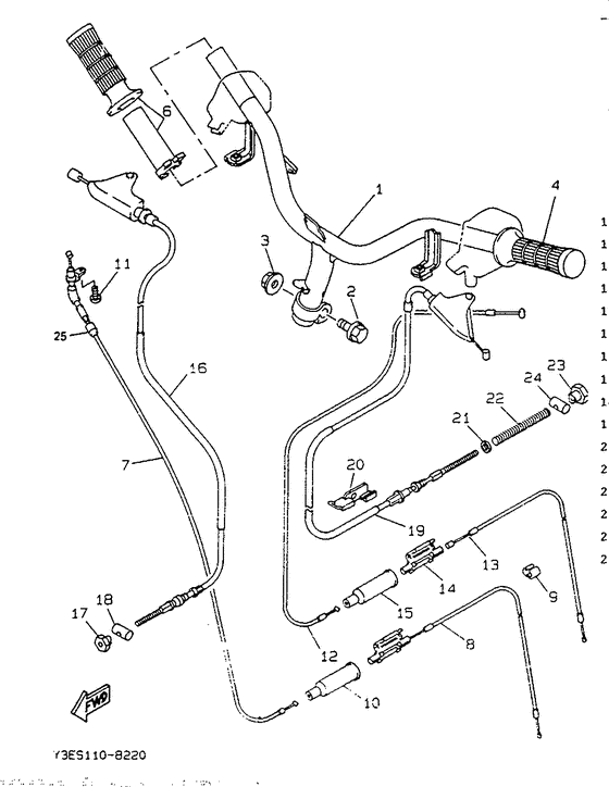 Steering handle & cable