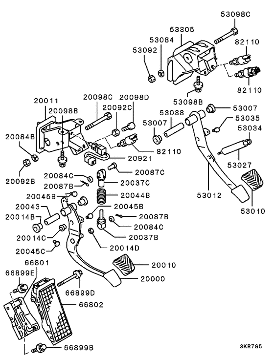 Brake & clutch pedal