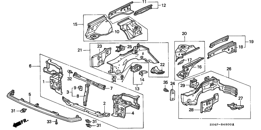 Body structure components