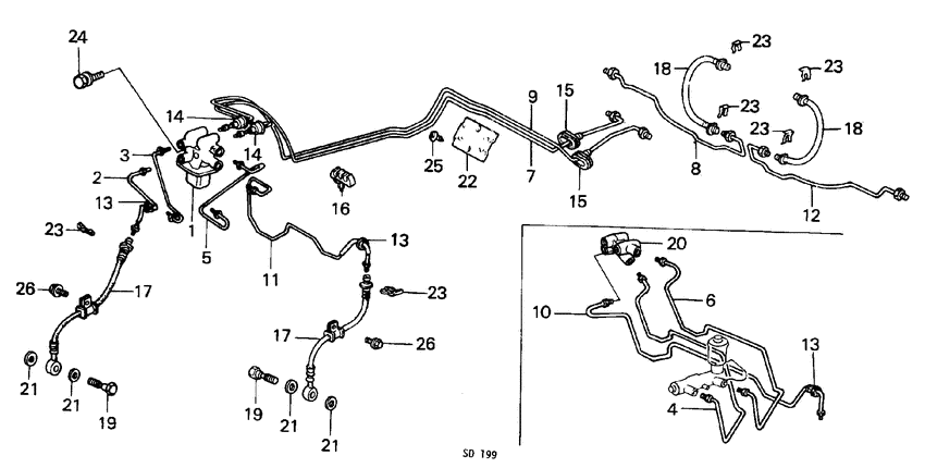 Brake hose/brake pipe