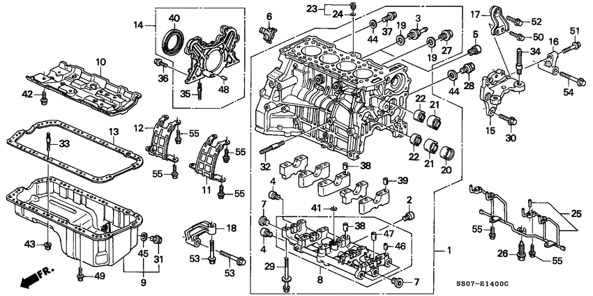 Cylinder block/oil pan