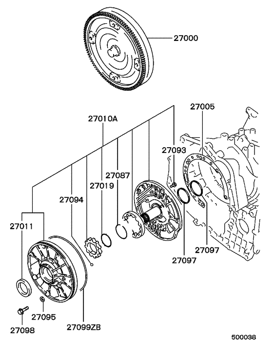 A/t tor-con & oil pump