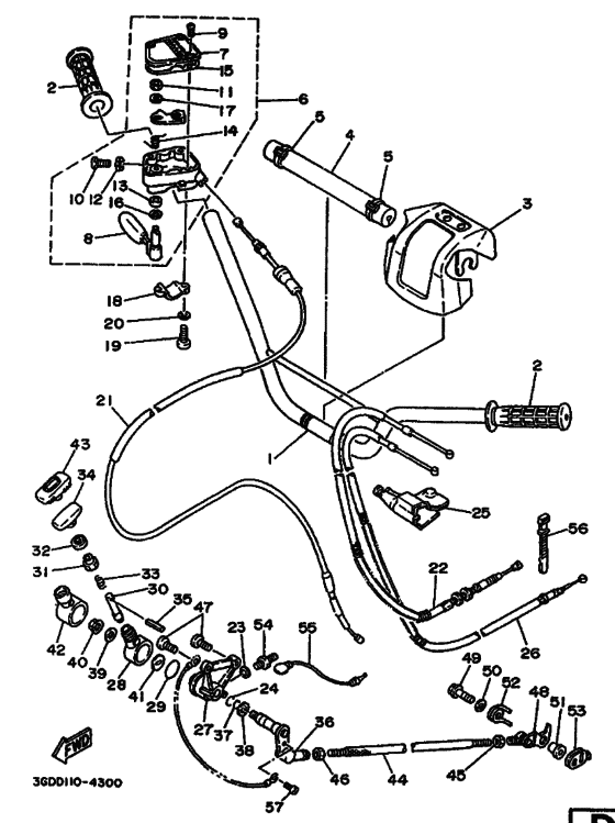 Steering handle & cable