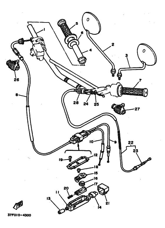 Steering handle & cable
