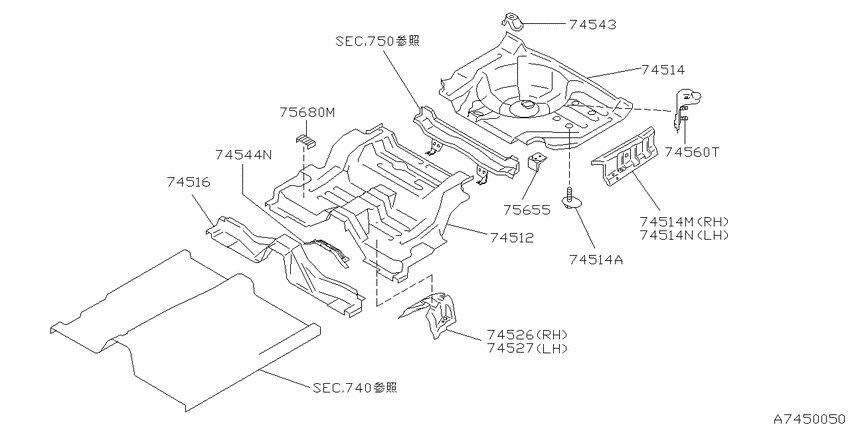 Floor panel (rear)