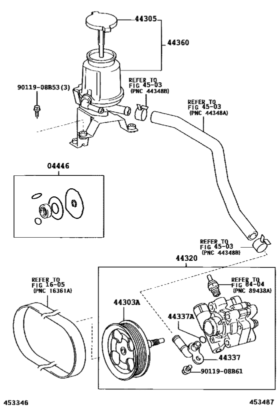 Vane Pump & Reservoir (Power Steering) for 2004 - 2009 Toyota LAND ...