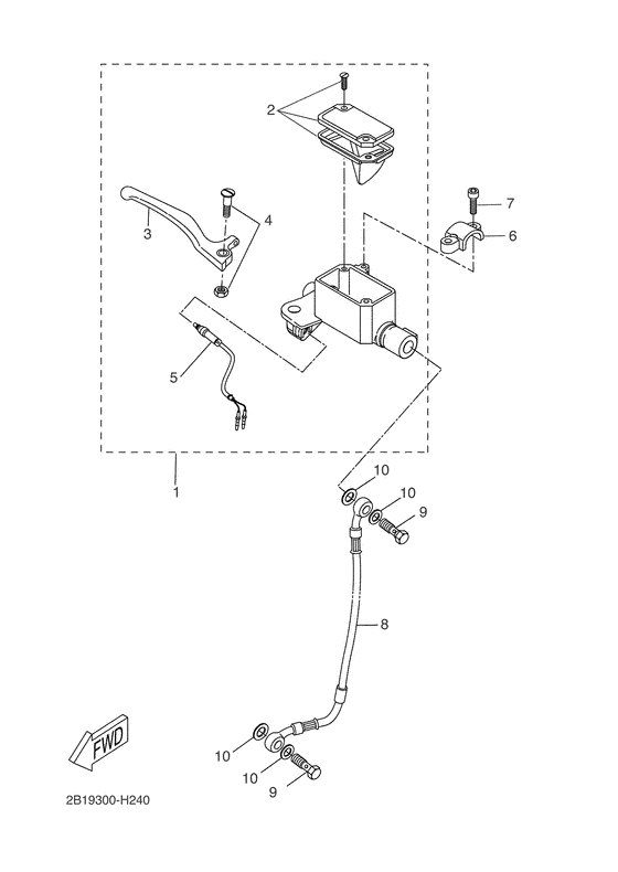 Front master cylinder