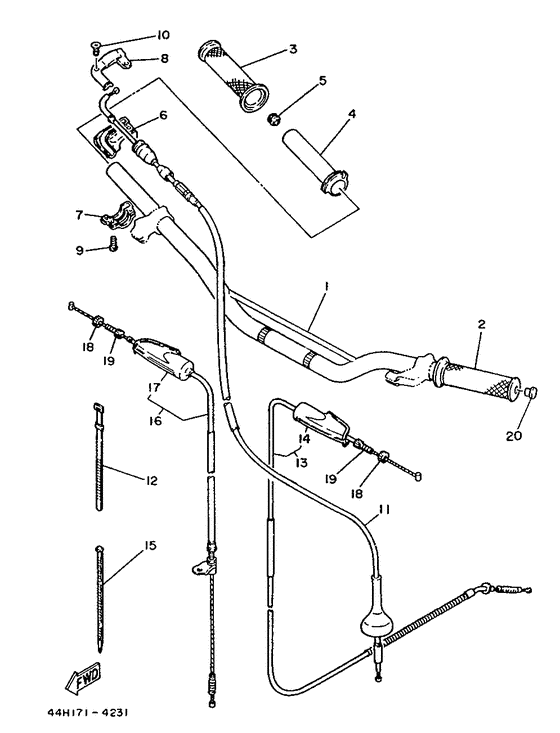 Steering handle & cable