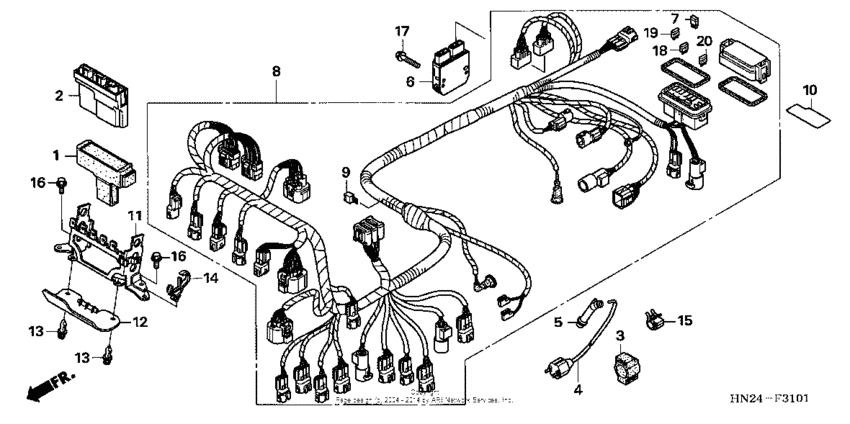 Wire harness (trx500fa/fga'05)
