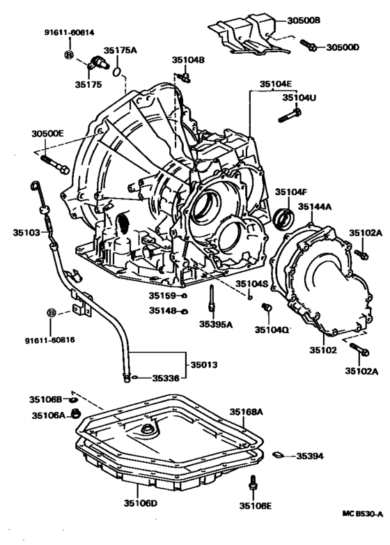 Transmission Case & Oil Pan (Atm)