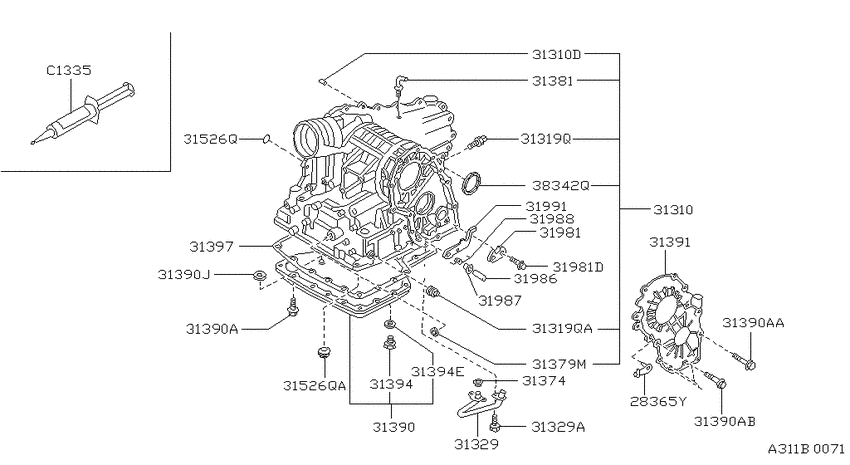Torque converter,housing & case